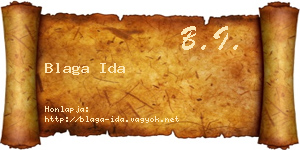 Blaga Ida névjegykártya