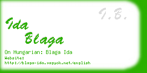 ida blaga business card